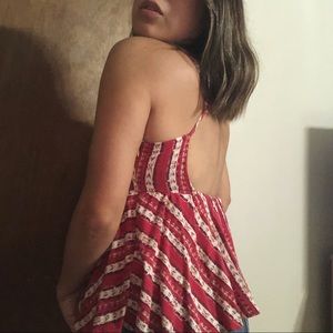 Open Back Peplum Cami Top